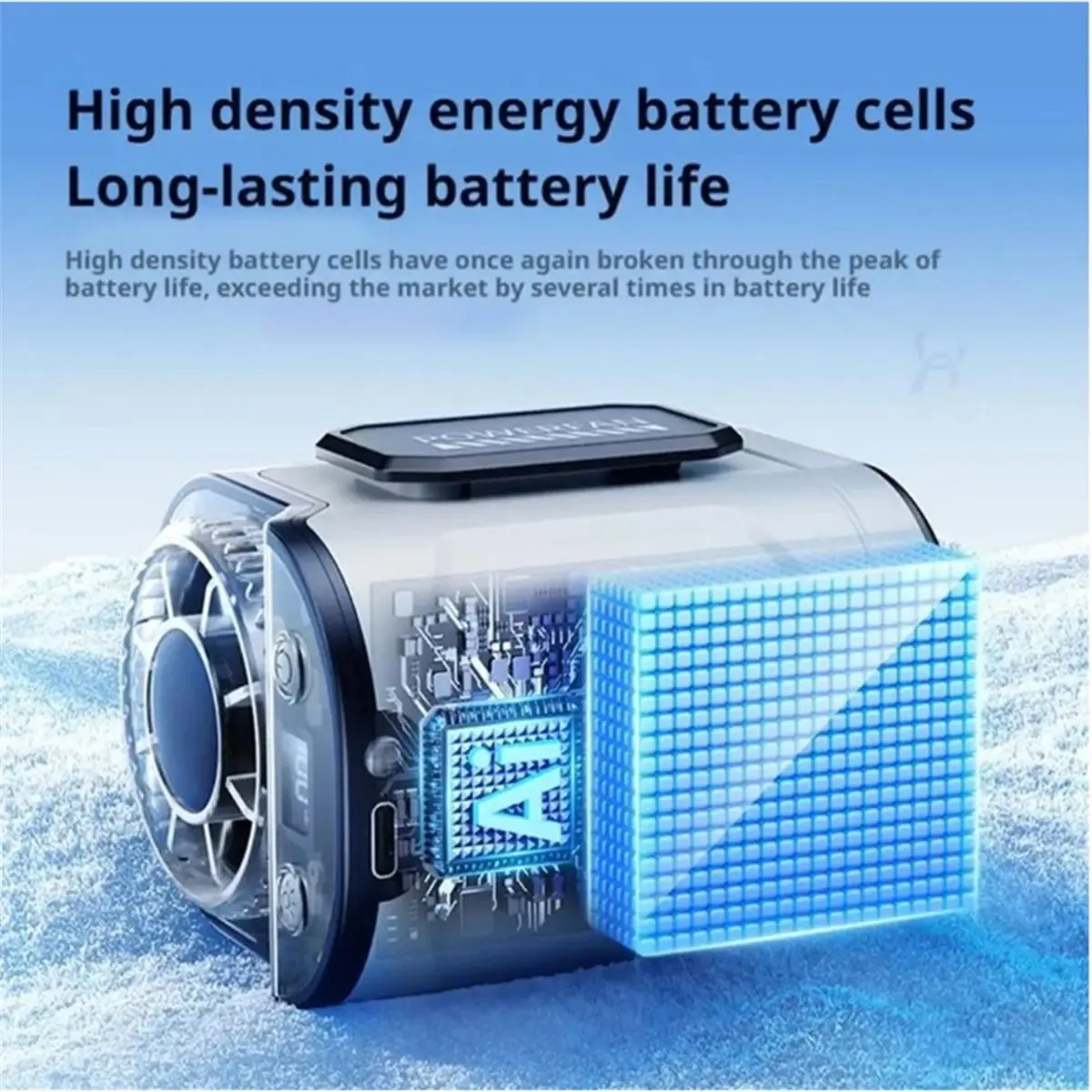Portable USB Waist Hanging Fan,LED Digital Display, with Flashlight for Outdoor Construction & Travel