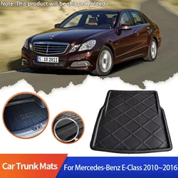 Car Trunk Mats for Mercedes-Benz E-Class W212 2010~2016 2011 2012 2014 2015 Trunk Pad Waterproof Boot Tray Carpet Mud Cushion