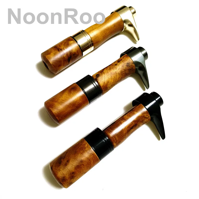 

NooNRoo Burl Wood Casting Reel Seat with Wood Nut, Fishing Rod Repair, DIY Rod Building