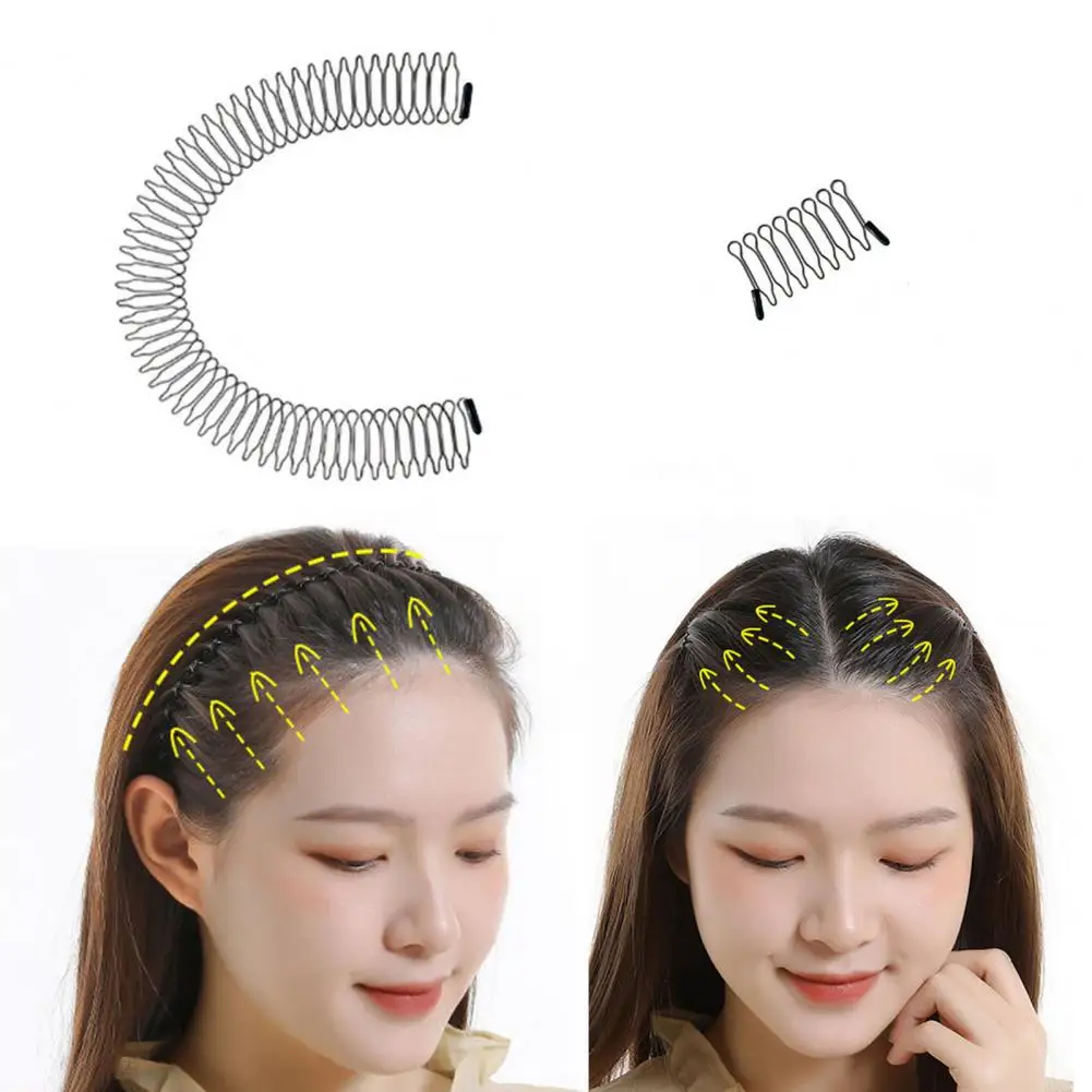 Women Bangs Headband Invisible Headband Flexible Solid Color Anti-slip Short Hair Organization Hair Hoop Hair Styling Tool