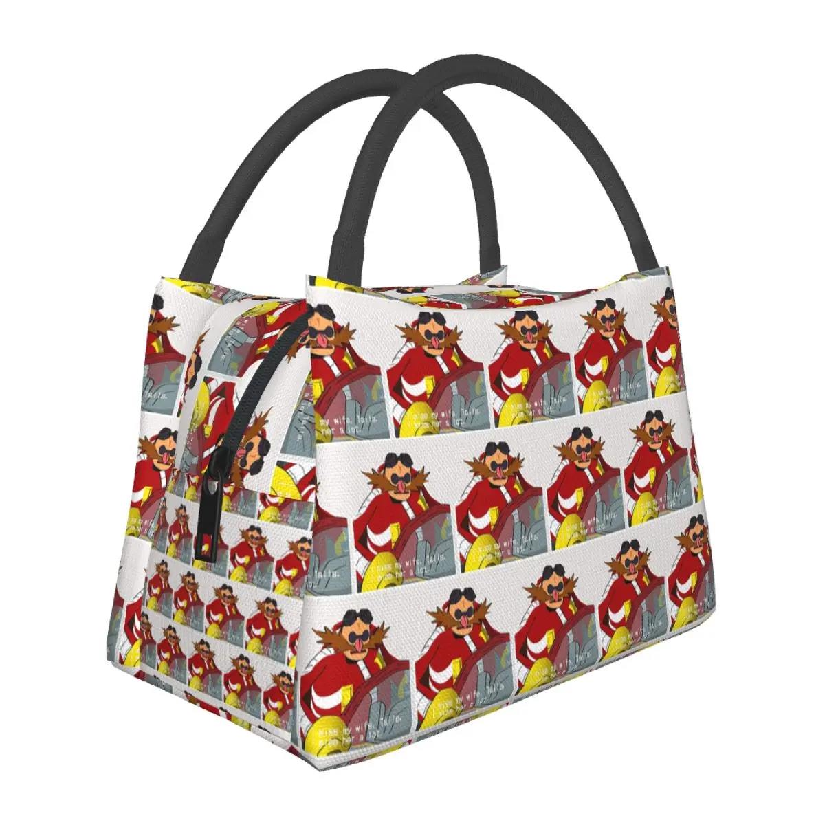 I Miss My Wife Tails Snapcube Eggman Lightweight Handheld Insulated Lunch Bag Aluminum Foil Liner for Adults Students Travel