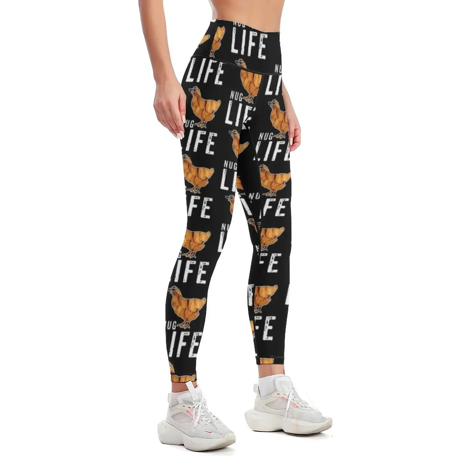 Nug Life Funny Chicken Nuggets Shirt Meme Leggings legging pants raises butt Women's trousers Womens Leggings