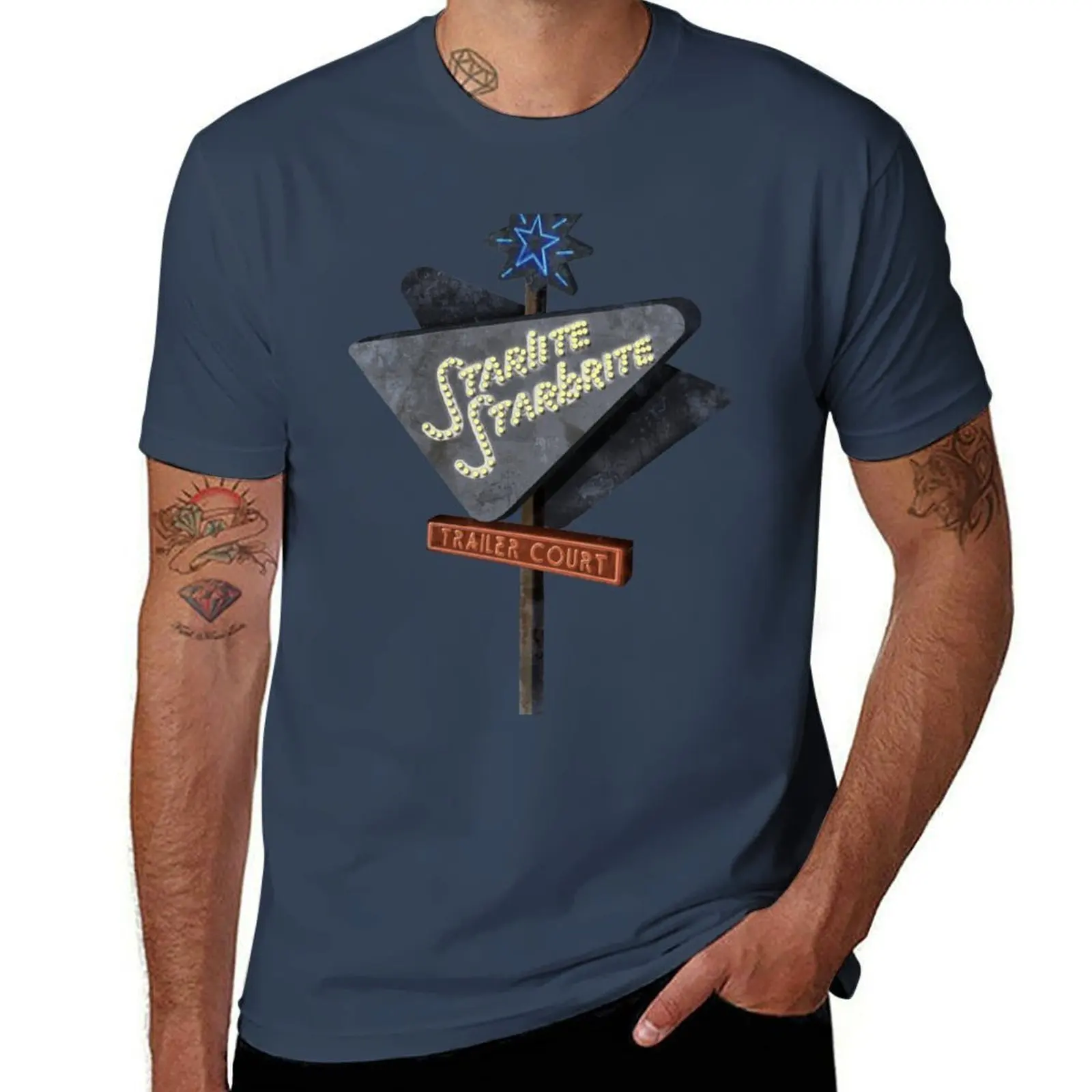 

Starlite Starbrite Trailer Court T-Shirt t shirts for man graphic tees graphic t shirts for man T-Shirt