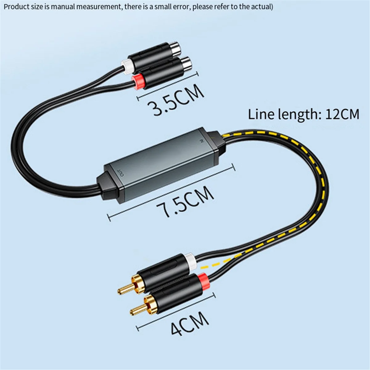 3.5mm Audio Isolator Audio Common Ground Isolator Aux Noise Reduction Filter with 2/2 Audio Cable for DVD TV Player Rare