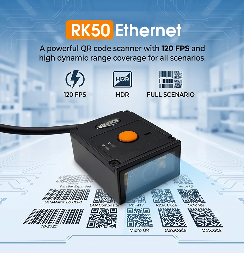 Rakinda RK50 High Sensitive bar Code Scanner Code Reader Barcode Scan Engine 1D 2D QR Barcode Scanner Industrial Code Scanner