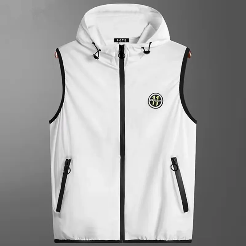 Golf Jackets Vest for Men Summer Fashion Ultra-thin Ice Silk Elastic Golf Waistcoat Outdoors Golf Wear Light Soft Men Golf Coats