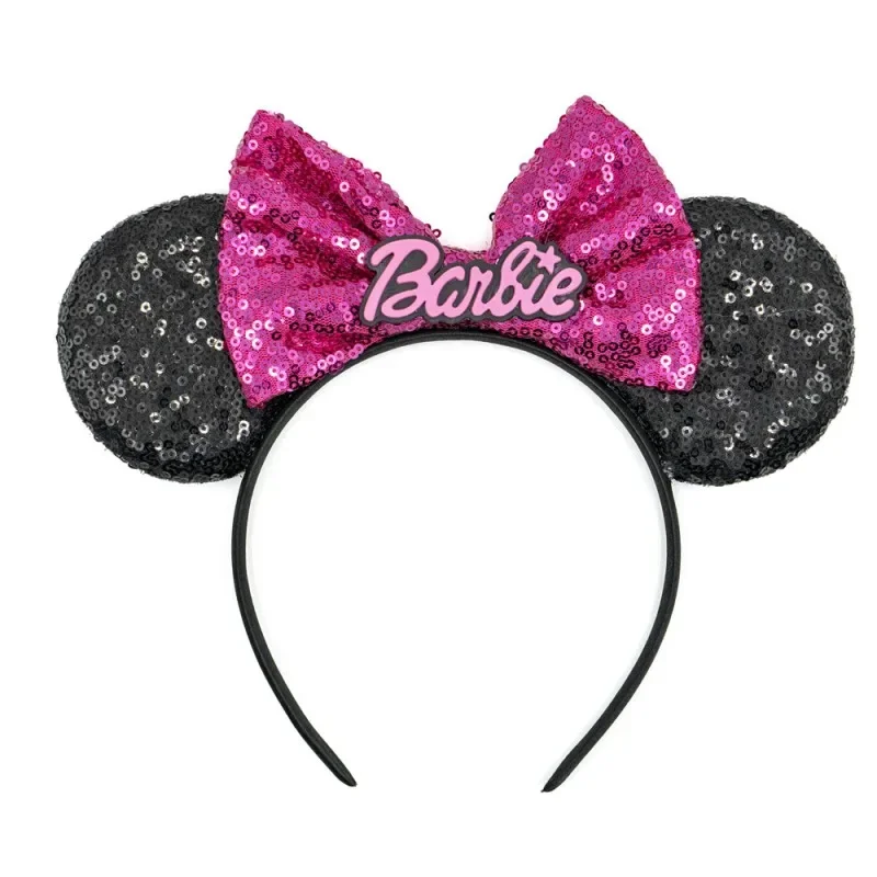 Anime Barbie Hairband Cartoon Women's Fashion Bow Tiara Cute Girl Sweet Hairstyle Decoration Kawaii Princess Accessories Gift