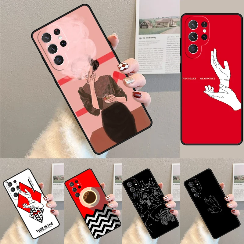 Twin Peaks Meanwhile soft TPU Phone Case For Samsung Galaxy note 10 pro S26 S25 S24 S23 S22 Ultra Plus S21 FE S20 Cover