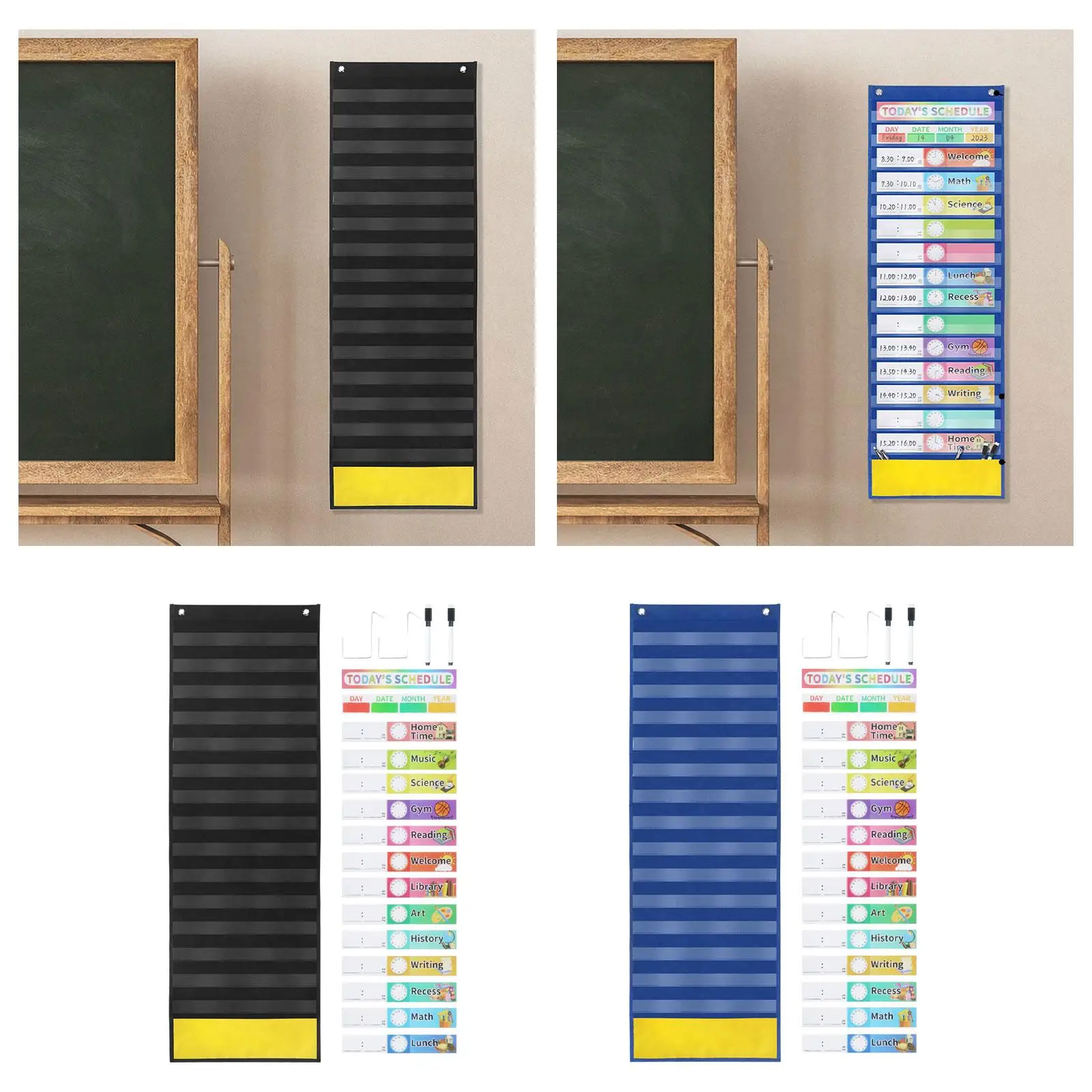 Efficient Daily Planner with Dry Erase Cards - Stay Organized And Productive