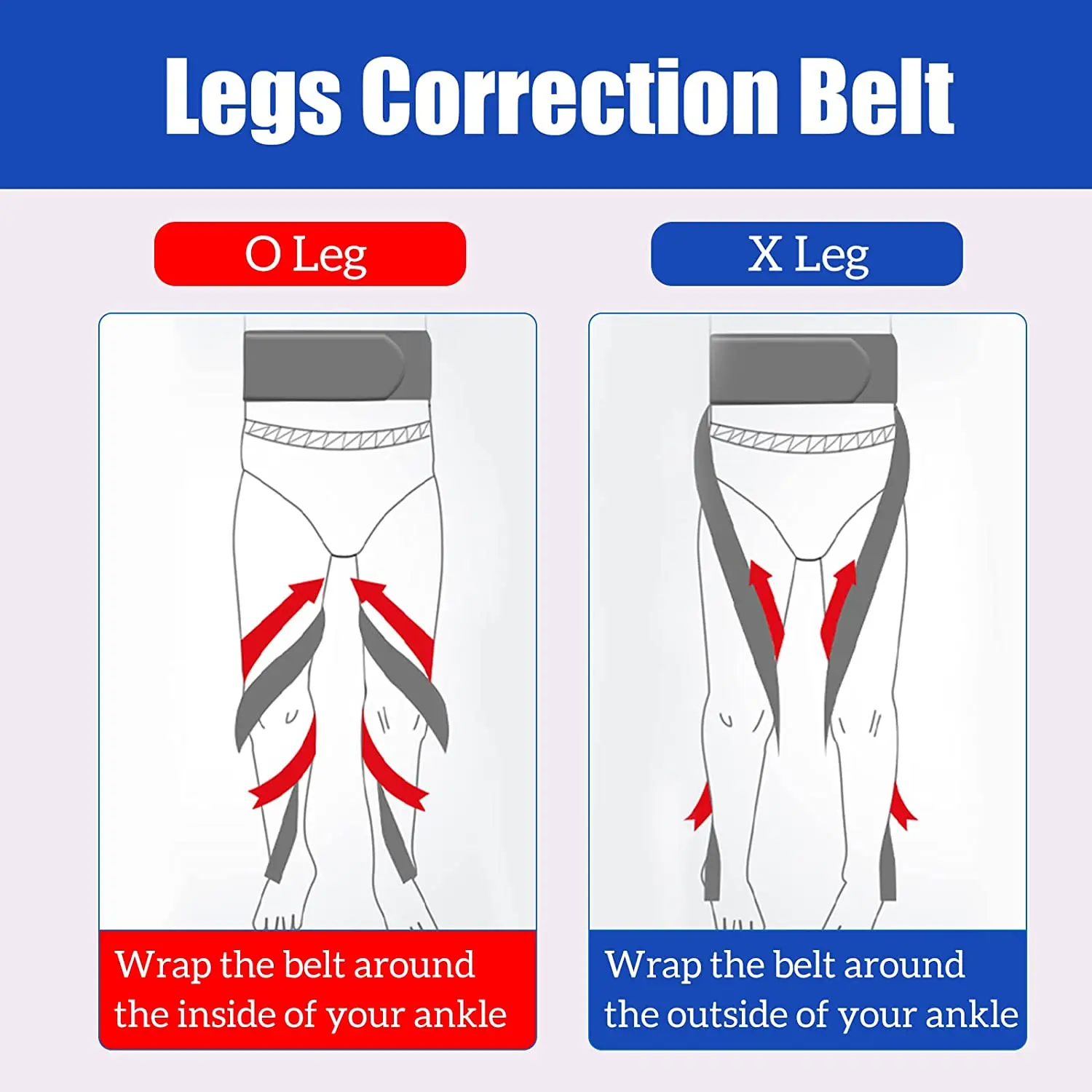 O/X Legs Type Correction Belt Legs Posture Corrector Band Bandage Unisex O/X Legs Bandage Lightweight Pediatric Straighten Belt