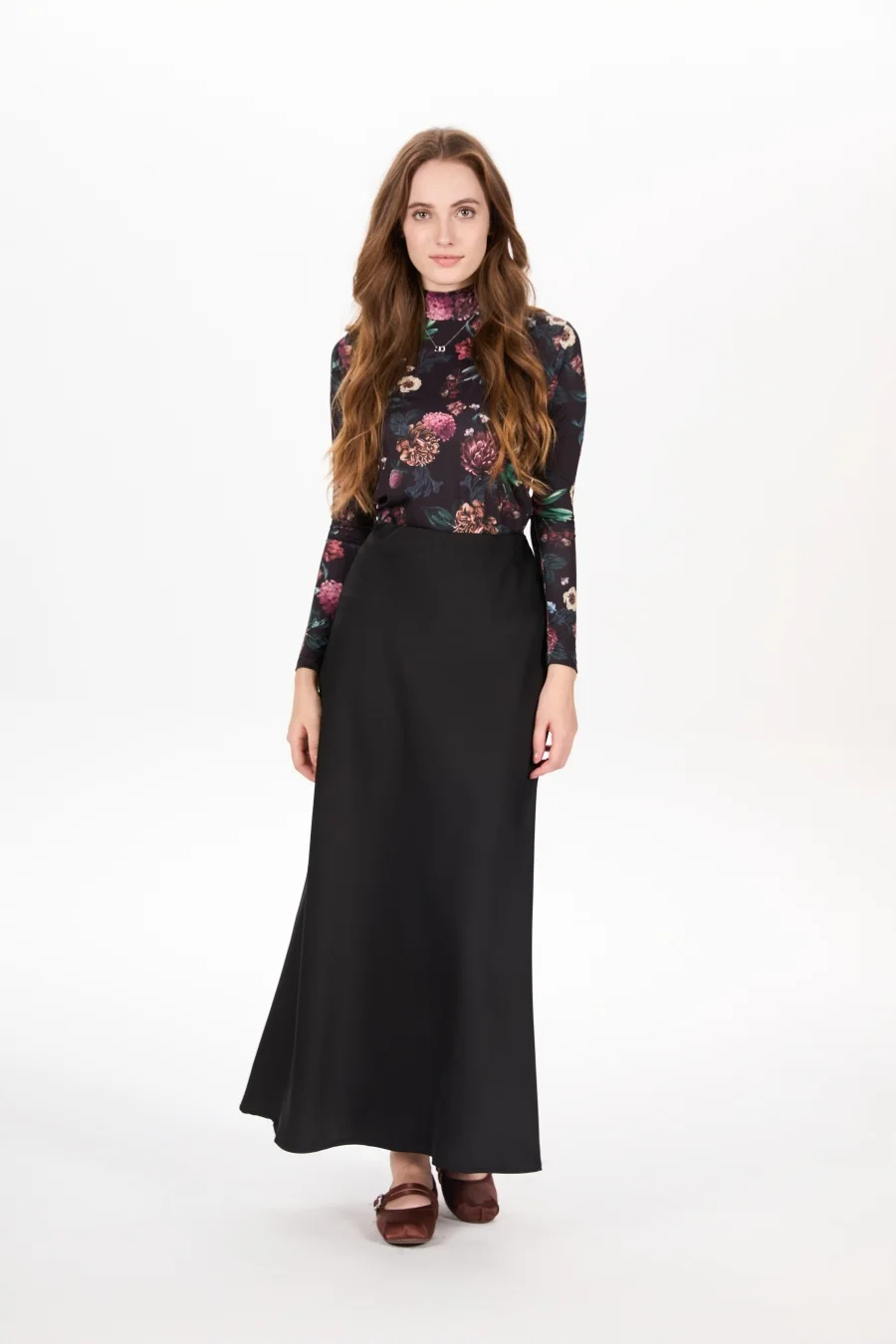 AS AW25  classic high quality Satin skirt adjustable waist skirt all season woman clothing