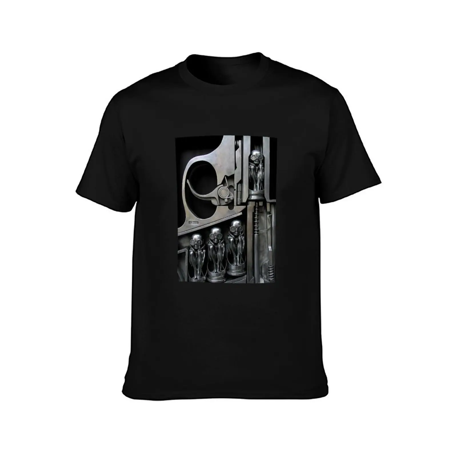 H.R. Giger - Sculpture T-Shirt Summer Casual Cotton Tee Oversized Streetwear Tops Vintage Graphic Print Unisex Men Women
