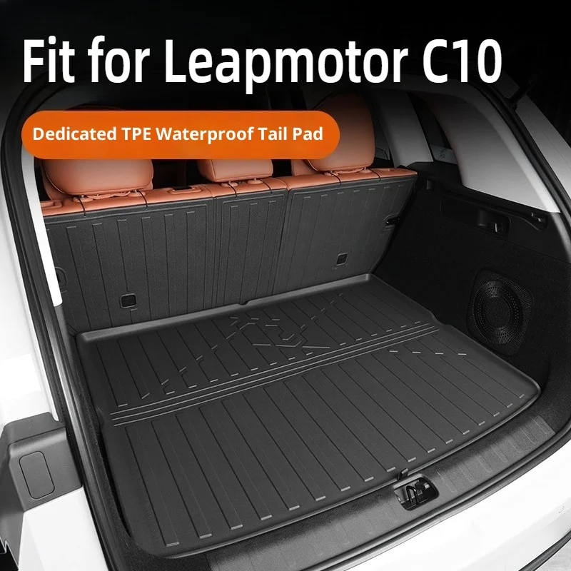 يصلح ل Leapmotor C10 2024 سيارة فرش داخلي للسيارات والشاحنات الخلفية البضائع مسند الظهر حماية وسادة TPE وسادة مقاومة للماء