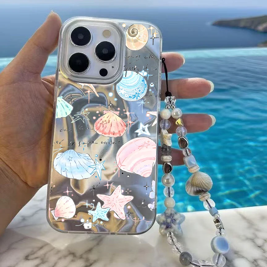 Frangipani Trendy Shell Chain Case Voor Infinix Note 50 40 Pro 50S 50X Smart 10 Plus 9 8 7 ITEL A50 P55 Camon 30 Pro Nul 40