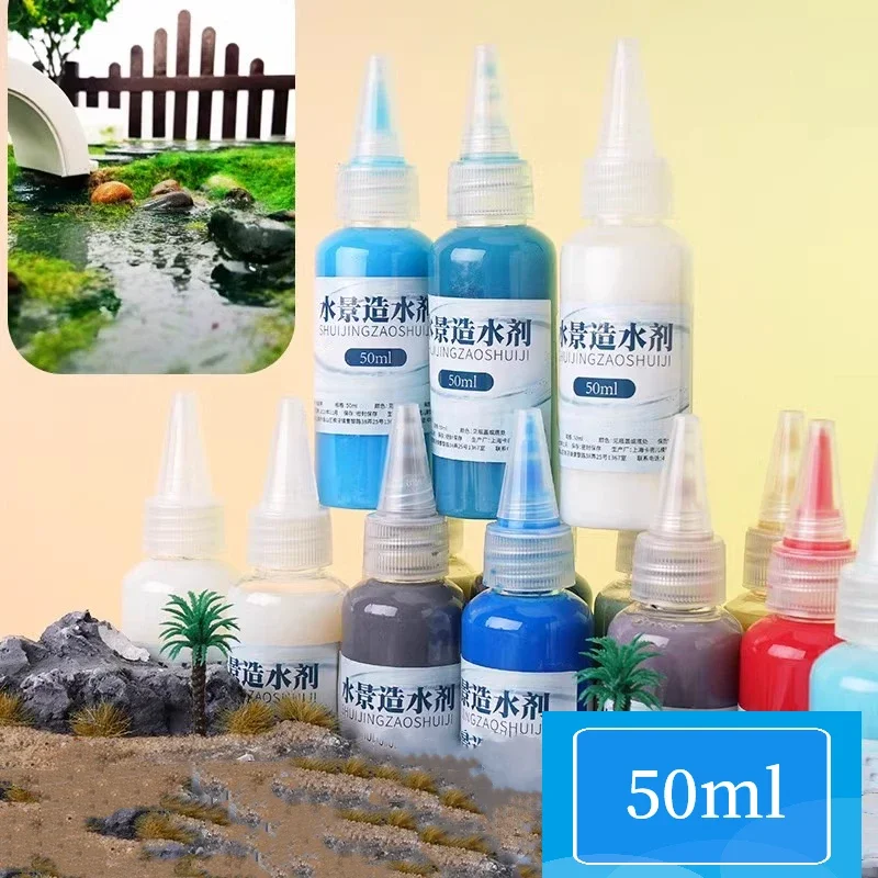 50ml Realistic Water Effect Paste for Diorama Models Create Rivers/Oceans/Lakes Static Water Scenery Craft Supplies