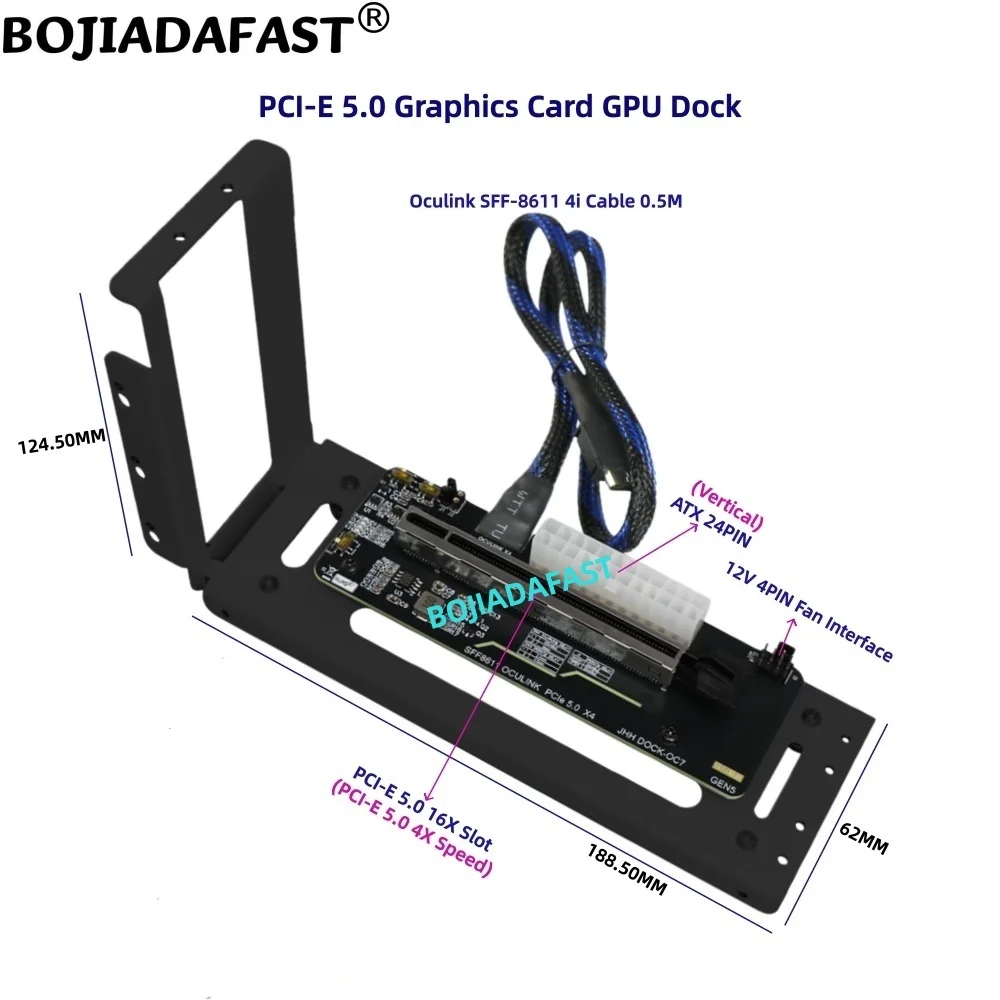 PCI-E 5.0 16X GEN5 Adapterkaar - Pcie 5.0 Gpu Riser Cable recensie en prijs