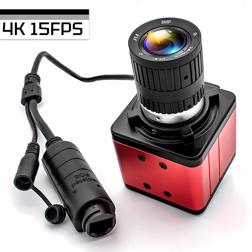 

WGWK 4K Mini POE IP Camera Live 3/4/5/8MP HD Security Protection Webcam Industrial 3.6-10mm Manual Varifocal Lens Network Camera