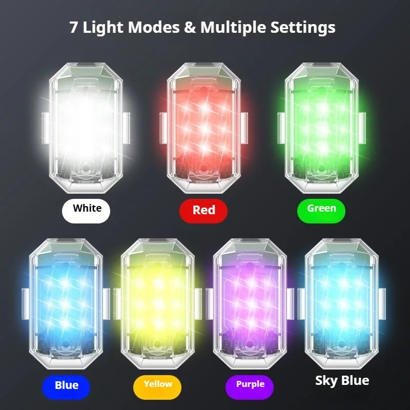 Drone Flash Light, Remote Control Strobe Light, Car Motorcycle Electric Vehicle Bicycle Modified Night Light MotorcycleTailLight