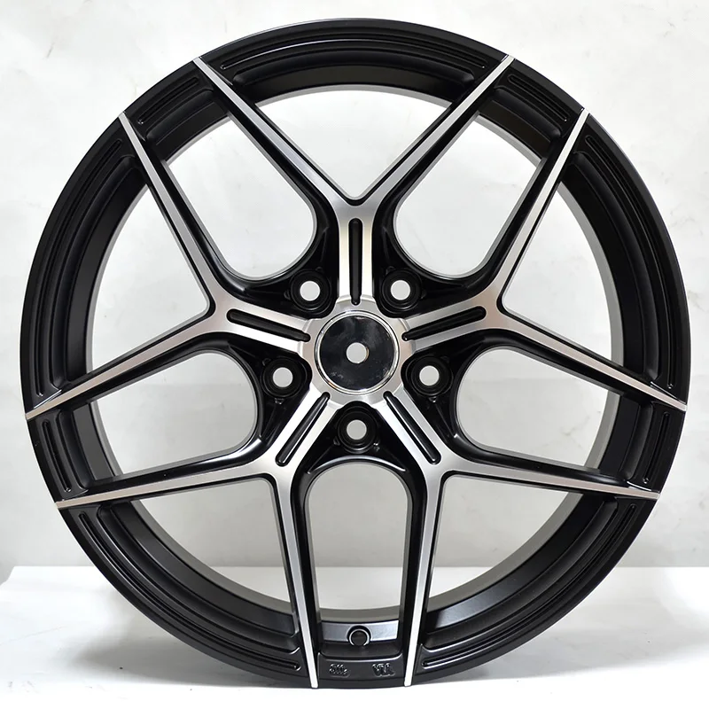 18X8.0inch 5 Holes Rims Wheels CB74.1 black Machine Face Passenger Car Alloy Wheels Rim