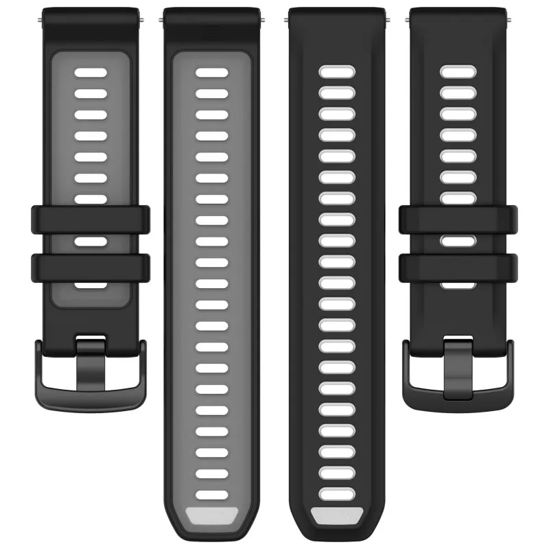 Bicolor Sportarmband für Garmin Forerunner 970 570 47 mm 265 255 Music 965 955 Venu 3 2 Original Run Silikonband 22 mm Armband – Detail 2