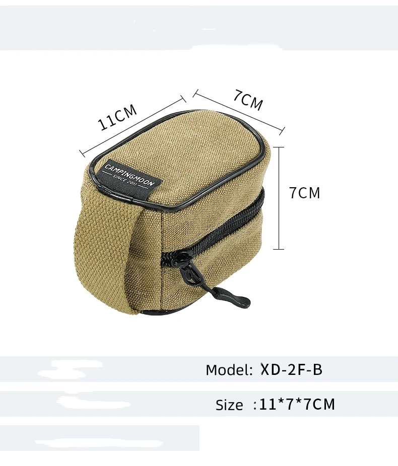 CAMPINGMOON XD-2F-B حقيبة تخزين صغيرة خارجية متعددة الوظائف تخزين موقد صغير مع أكياس قماش بطانة قابلة للفصل للتخييم