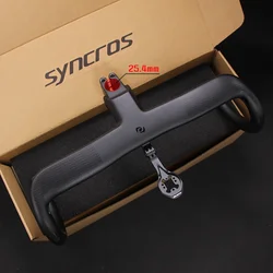 Syncros 25.4mm 호일 RC 탄소 Creston IC SL 에어로 통합 조종석 탄소 도로 자전거 핸들 바 통합 케이블 Di2 자전거 부품
