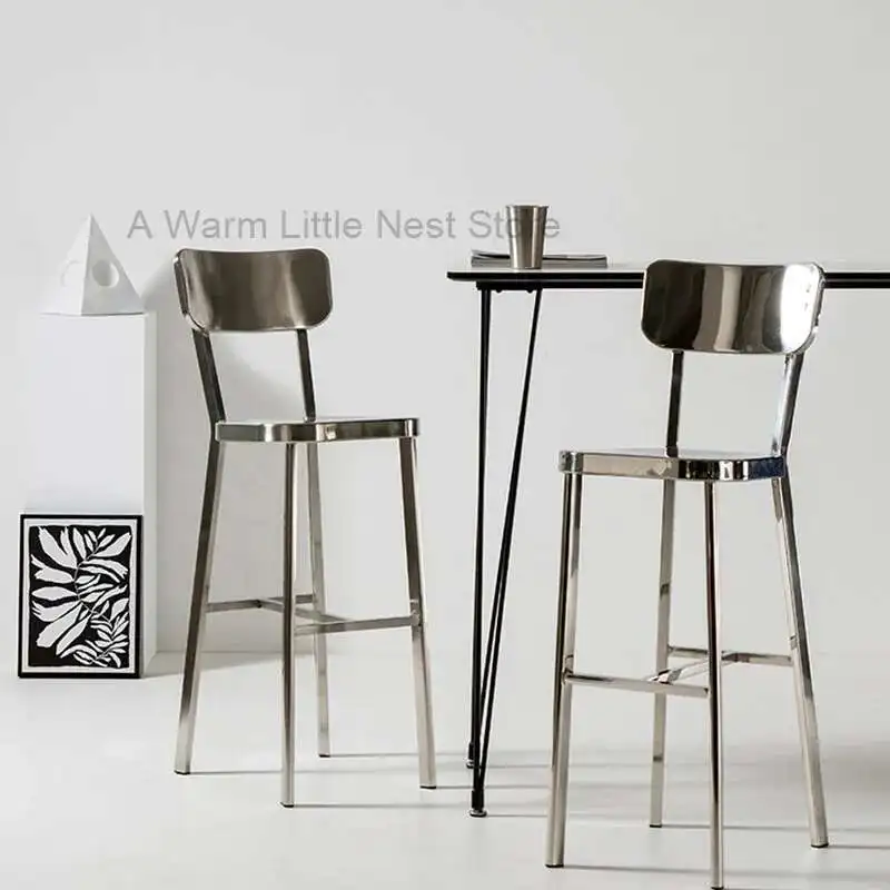 

Luxury Metal Bar Stools Design Modern High Kitchen Chair Home Sillas Para Comedor Restaurant Furniture