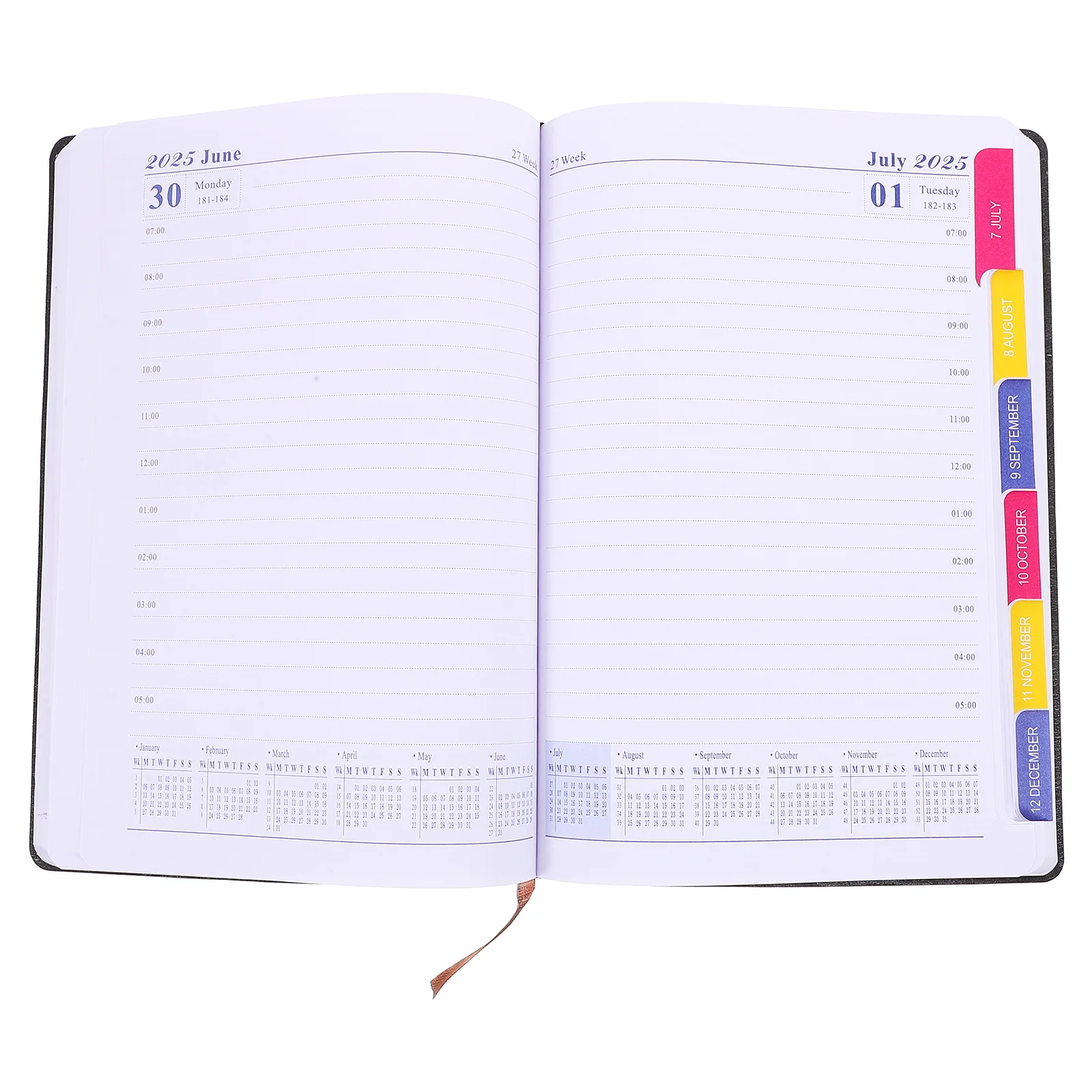 2025 Schedule Diary Daily Planner 2024-2025 New Year Notebook Work Journal The A5 Office Accessory Portable Schedules