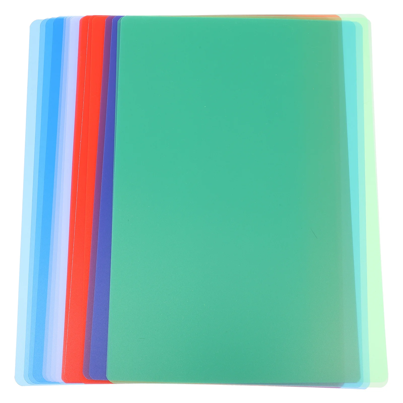 

16pcs A4 Writing Mats Pvc Exam Boards Smooth School Office Home Light Weight Rounded Corners Translucent Bookmarks