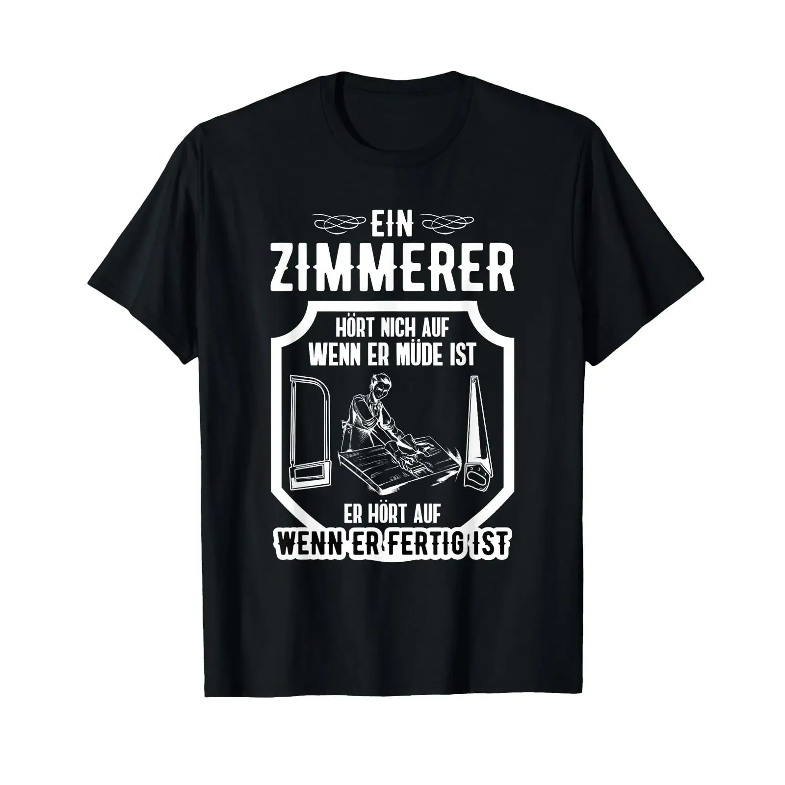 Carpenter Stops When He's Finished Joiner T Shirt vintage Washed Soft streetwear Stretched Comfortable Breathable