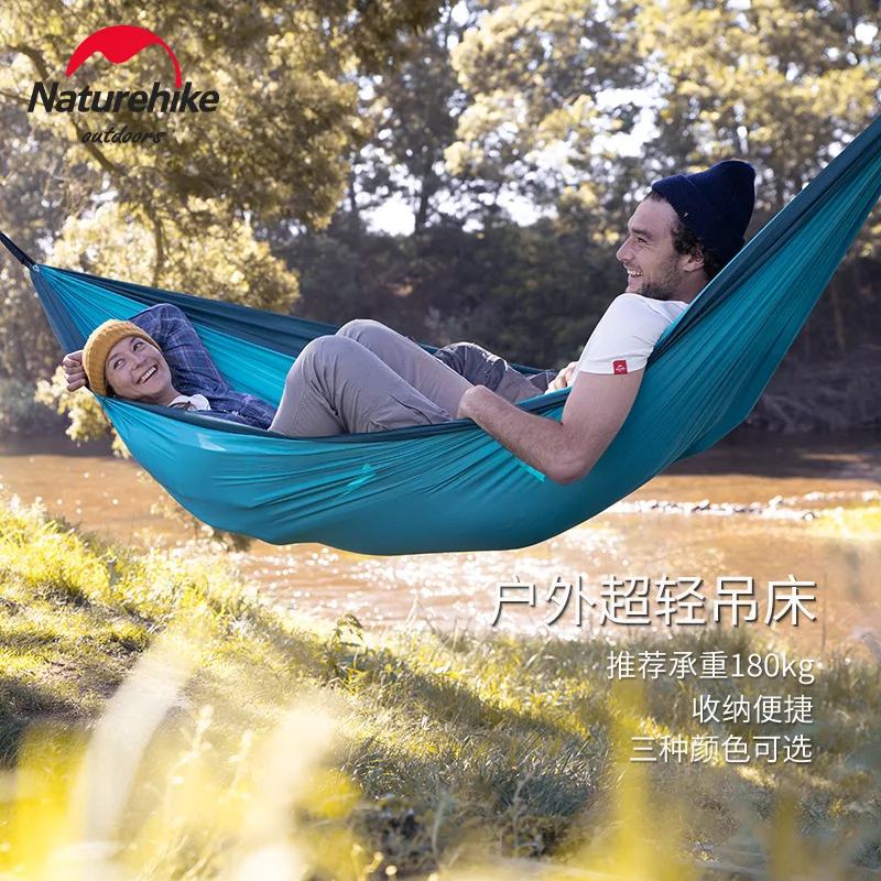 Naturehike-Ultra Light Swing Hammock, Camping, Portable, Tear Resistant, Single, Double, Leisure, Outdoor