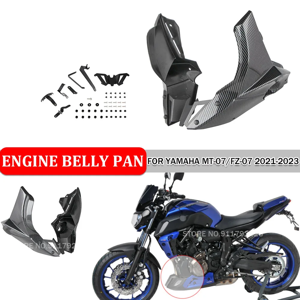 Motorcycle Engine Belly Pan Cover Lower Body Side Spoiler Fairing Frame For Yamaha MT-07 FZ-07 2021 22 2023 Accessories FZ MT 07