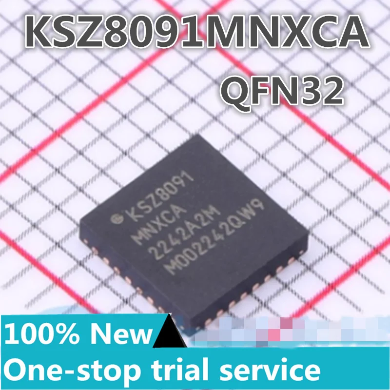 

5-100PCS 69/5000 KSZ8091MNXCA KSZ8091MNXIA package QFN32 new original authentic MICROCHIP Ethernet transceiver chip PHY transce