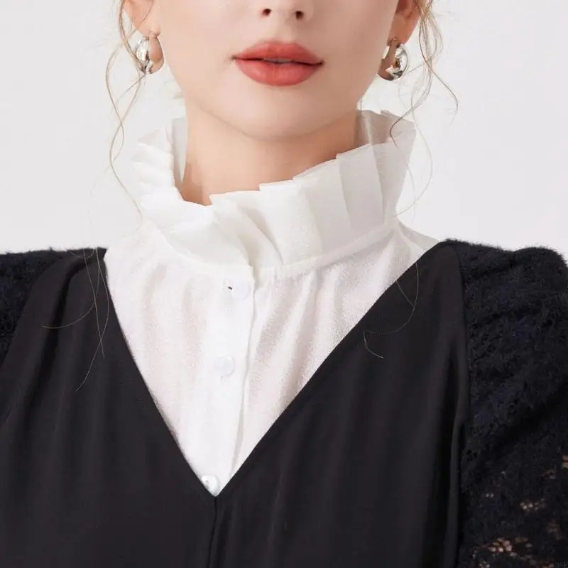 

Y3NE RUFFFE DESIGN FAUX воротник Нейс -одежда Многоузют декоративные воротниц. Женский аксессуар для осеннего зимнего платья