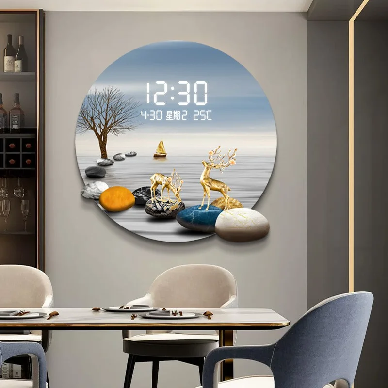 Modern Smart Wall Watch Clock Design Display Classic Bedroom Wall Clock Digital Luxury Modern Horloge Murale Living Room Decor