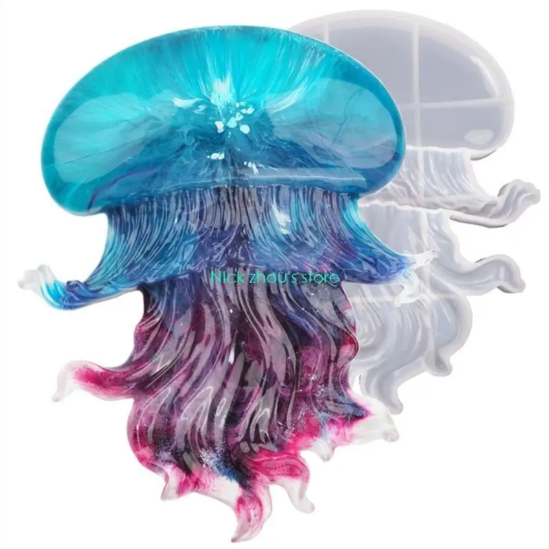 E15E Mould Marine Animal Resin Molds Crystal Molds Jellyfish DIY Casting Marine Life Ocean Theme for Kids