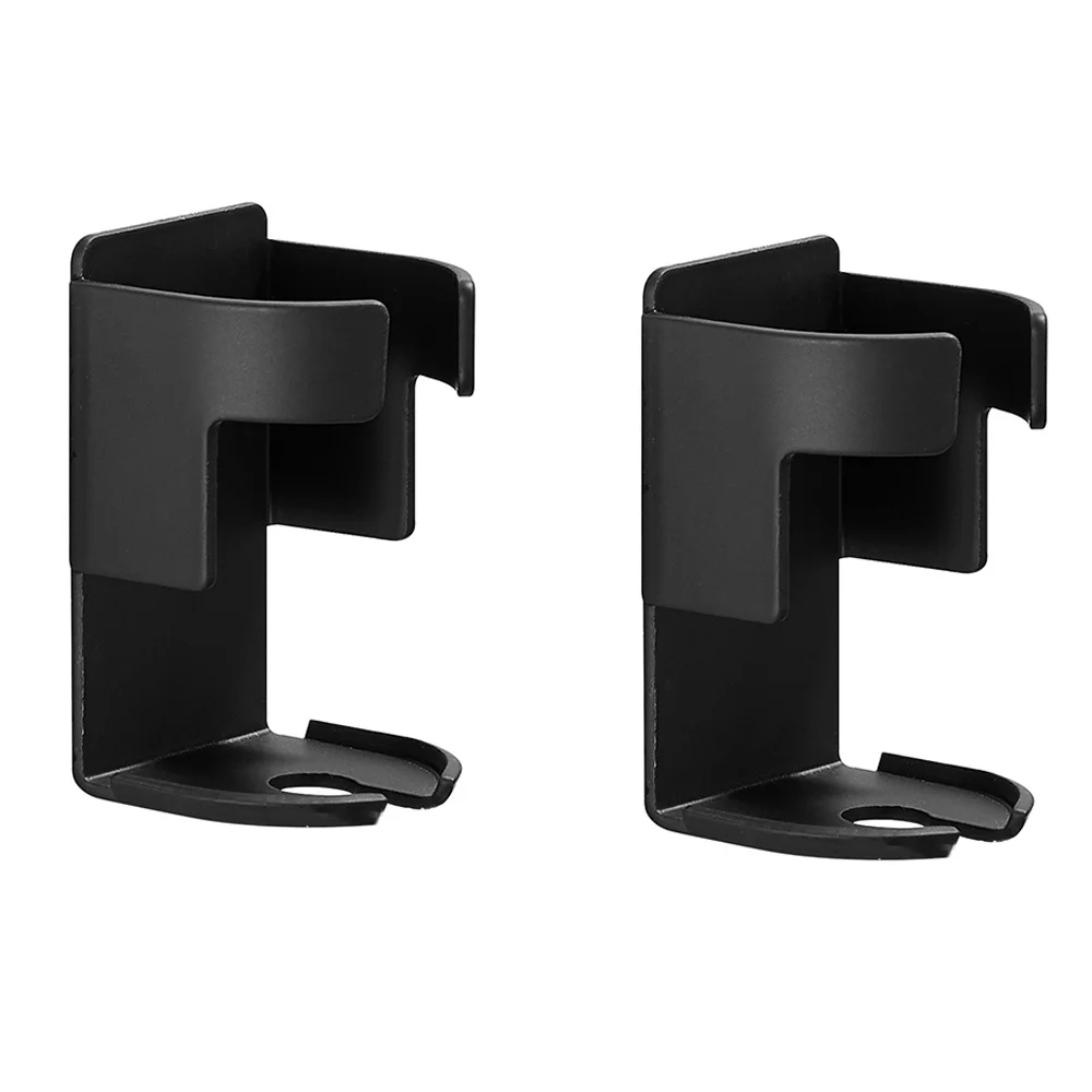 2Pcs Electric Toothbrush Holder, Adhesive Metal Black Wall Mount Toothbrush Storage Organizer for Bathroom Washroom