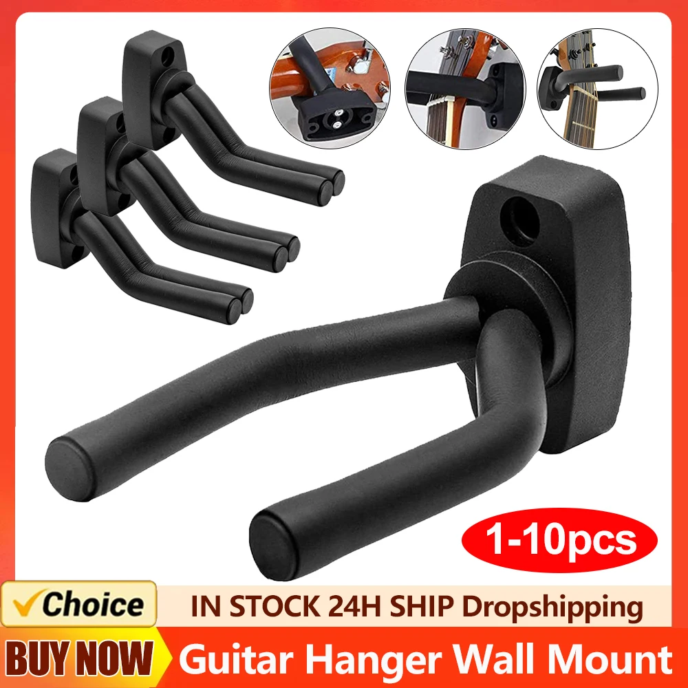 Guitar Wall Holder Hook for Acoustic Guitar Guitars Display Easy To Install with Screws Bass Instrument Guitar Accessories