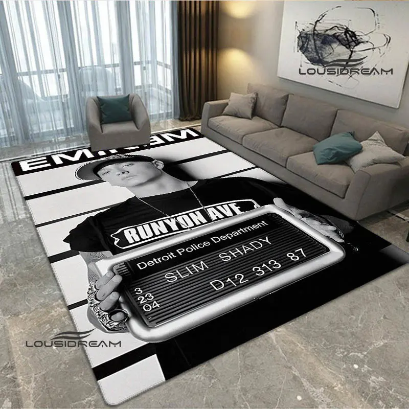 Eminem hip -hop singer printed carpet Non -slip carpet anime rug carpets for living room cute rug Outdoor carpet birthday gift