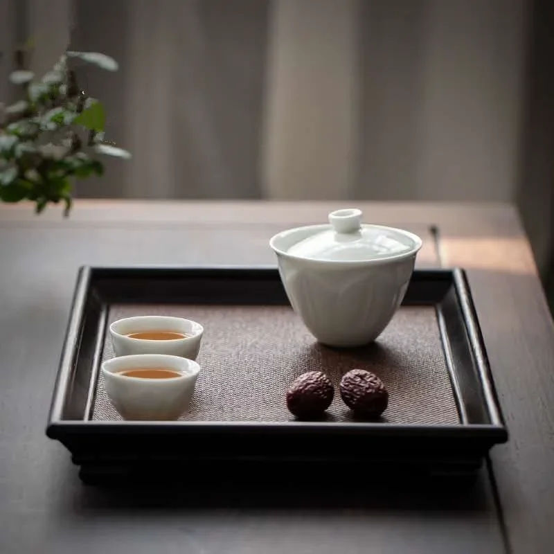 Japanese-Style Bamboo Mat Tea Tray Song Mat Tea Tray Bamboo Mat Dry Pour Pot Mat Tea Tray Rectangular