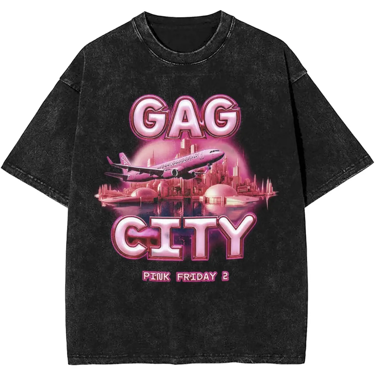 Men Women Nicki Minaj Pink Friday 2 Tour Gag City Shirt Summer Hip Hop Rapper Novelty T-Shirt 100% Cotton