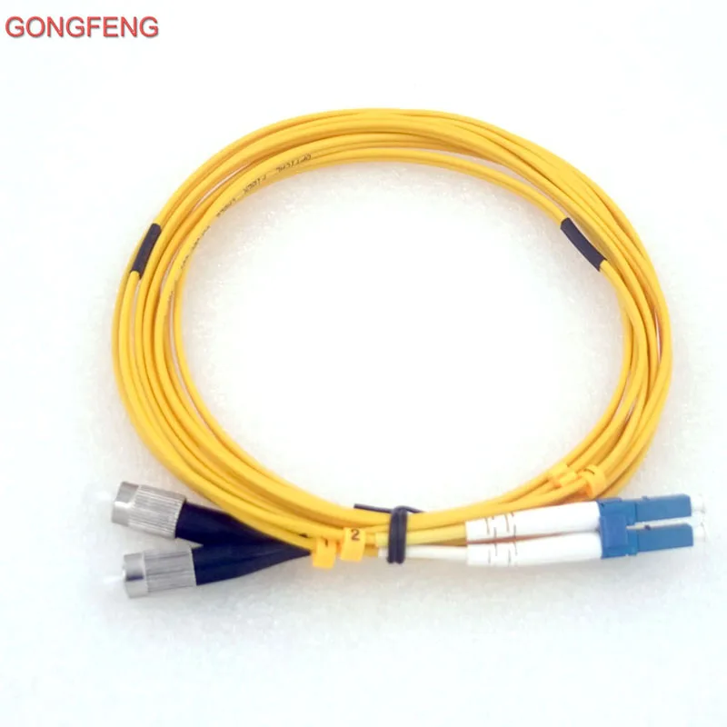 

10PCS NEW 3m LC/UPC-FC/UPC Single Mode Double Core Fiber jumper,Connector Diameter 2.0mm Fiber Pigtail Custom-Made Wholesale