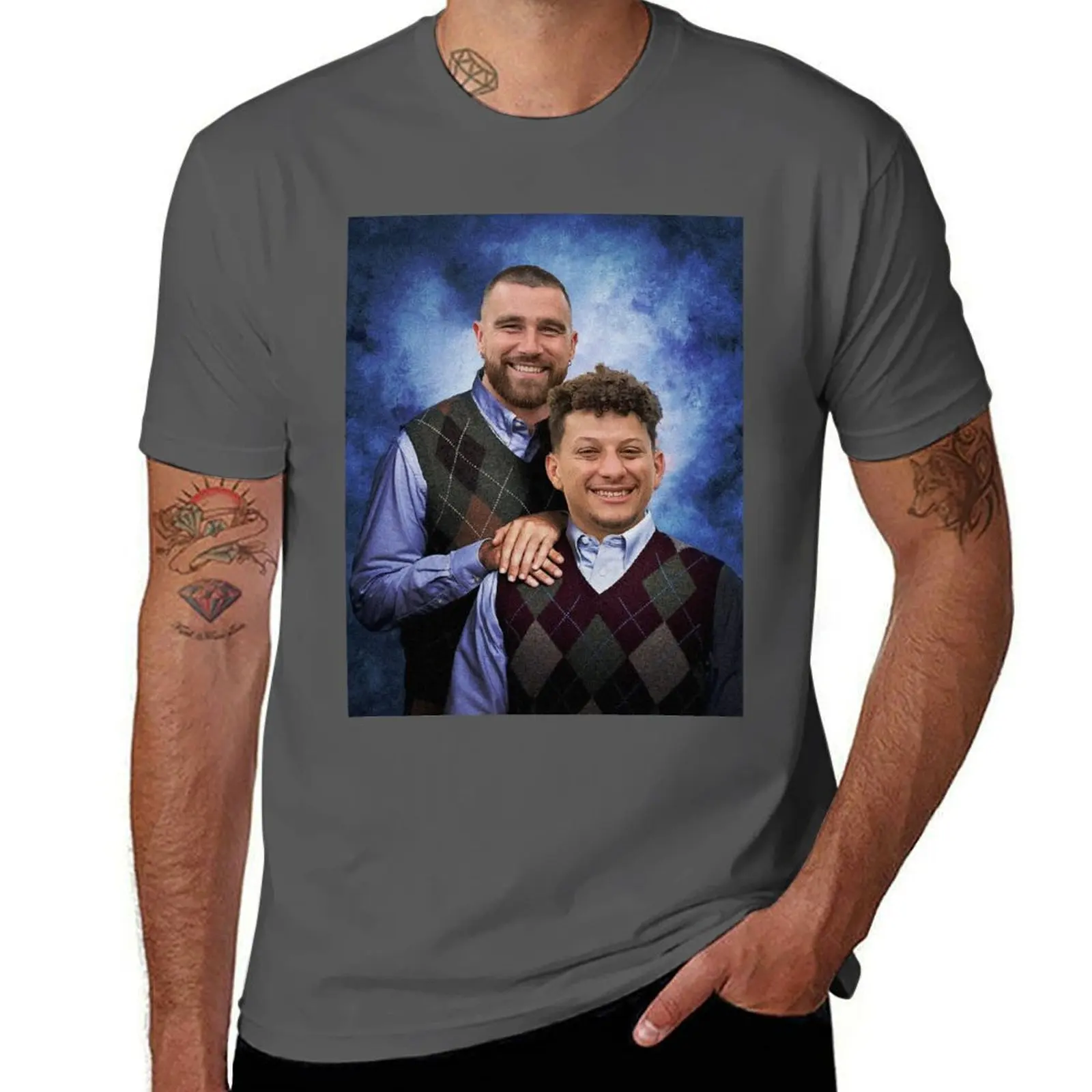

Kelce and Mahomes Stepbrothers T-Shirt t shirts for man pack cotton men t shirt cotton 100% essential t shirt T-Shirt