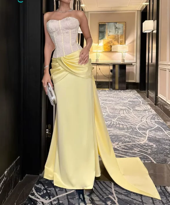 Customized High Quality Sweetheart Evening Dress Elegant Sleeveless Prom Dresses Classic Sweep Train Special Occasion Gowns 2027