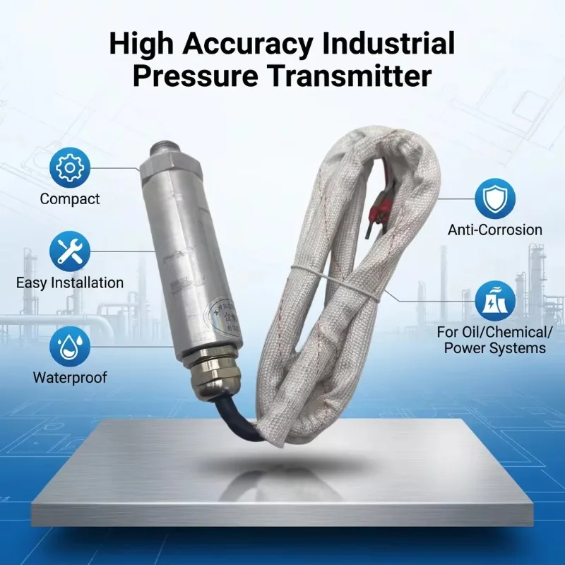 High-precision industrial pressure transmitters, compact, easy to install, waterproof and corrosion-resistant, suitable for p