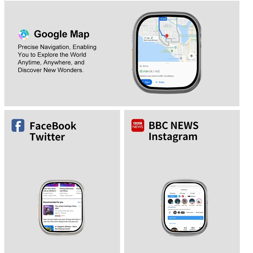 DT Ultra 3 Smartwatch Amoled Screen 4GB MP3 MP4 Player APP Store ChatGPT AI Smart Watch NFC 3D Menu Men Sportwatch For Android