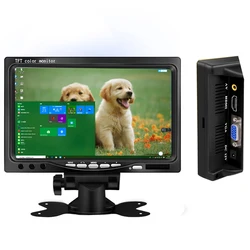 Car Monitor HDMI 7 inch Widescreen HD 1024 * 600 Small LCD with AV / VGA / Compatible Mini Desktop LCD Monitor