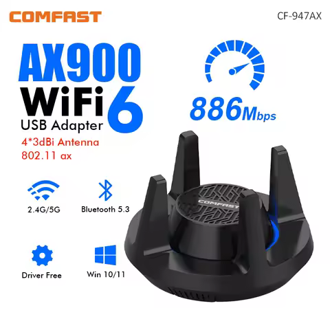 COMFAST AX900 Adaptador Wifi6 Bluetooth 5.3 / AX600 Usb Adapter 5G/2G Para PC Antena Wifi Dongle Cle Network Cards for Win10/11