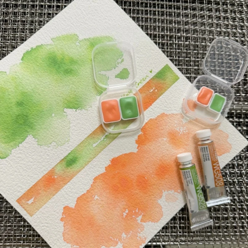 Holbein HWC Fruit Limited Granulating Watercolor W528 Green Grape WG508 Melon Orange 1/2ml Artist Transparent Watercolor Paint