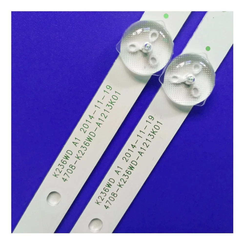 

2 шт. x 24 дюйма 23,6-дюймовая светодиодная лента для подсветки телевизора K236WD 4708-K236WD-A1213K01 24J1000 5 светодиодов
